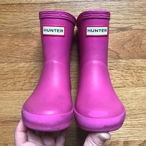Pink Toddler Hunter Rain Boots size 5